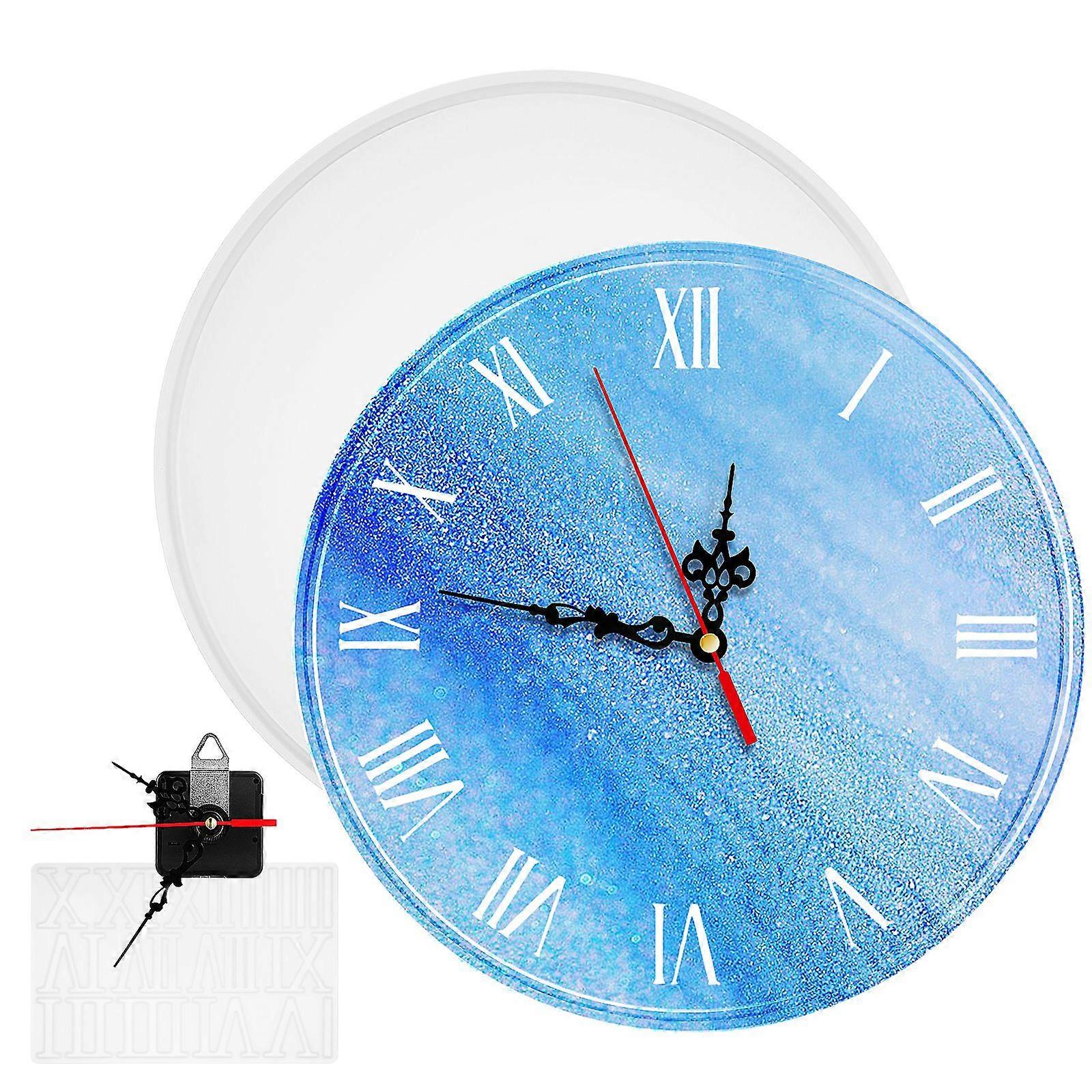 1 مجموعة على مدار الساعة العفن على مدار الساعة ماكينة زخرفة على مدار الساعة قالب سيليكون على مدار الساعة الحرف صنع العفن للحرف اليدوية DIY