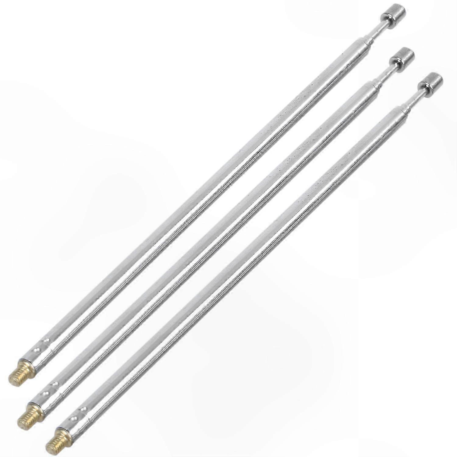 Adjustable 4-Section RC Antennas, 43.5cm Extendable Length, Silver Tone