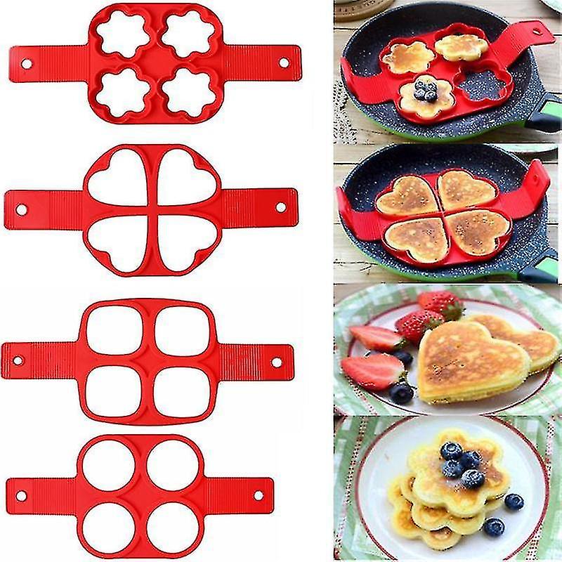 Egg Pancake Ring Nonstick Pancake Maker Mold Silicone Egg Cooker Fried Egg Shaper