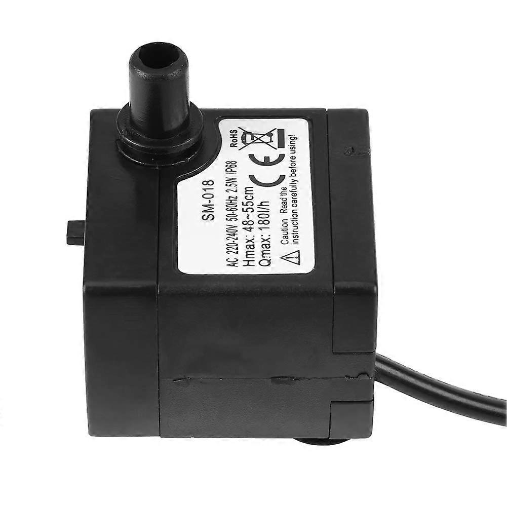 Extremely Quiet Submersible Water Pump for Fish Pond Aquarium Tank Fountain Durable and Energy Efficient (SM018 EU Plug) SM018 EU Plug