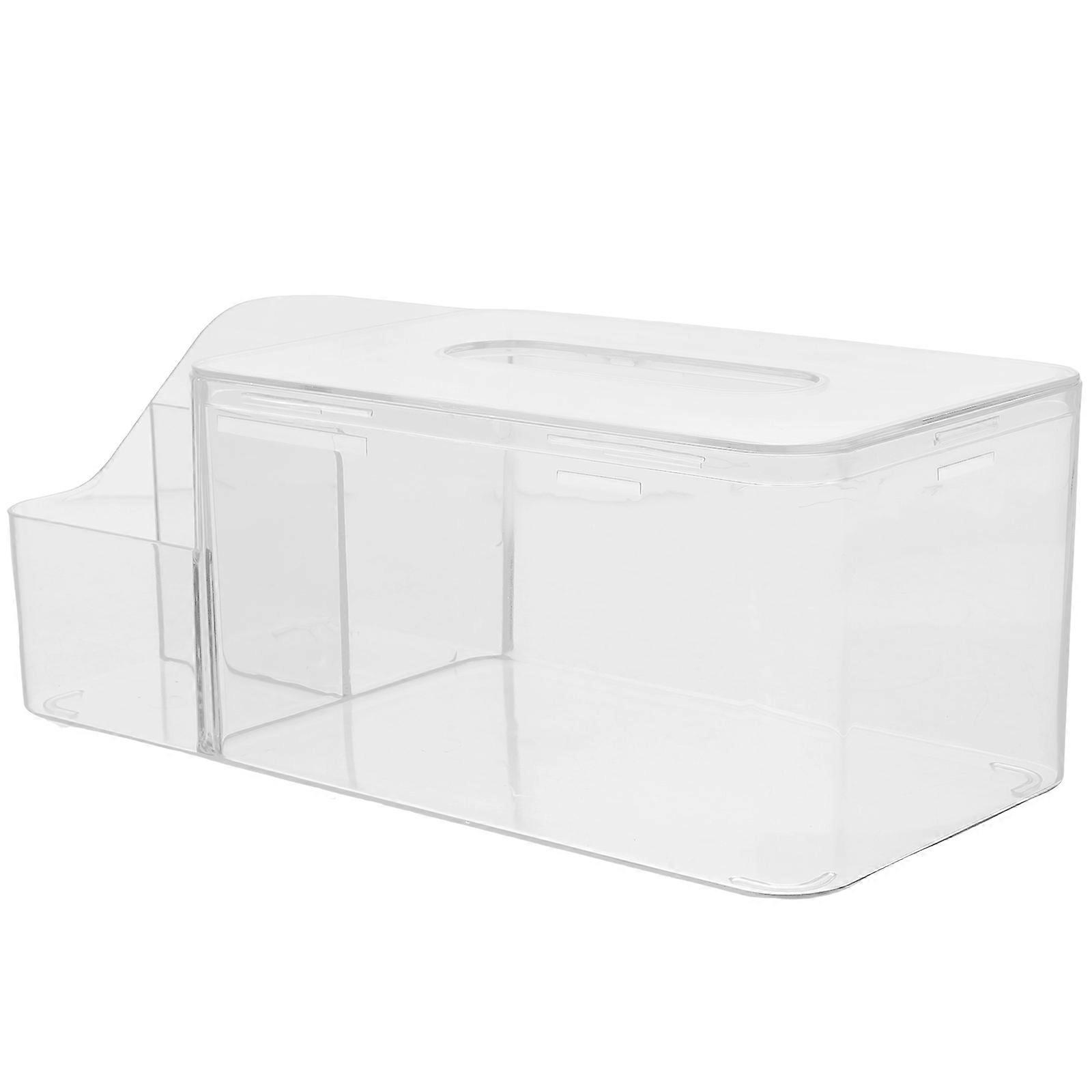 Transparent Plastic Tissue Box Holder for Home Use Reliable Material Simple Style Design Fits Most