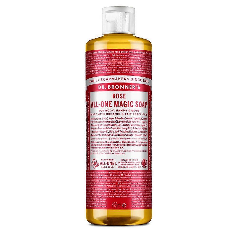 Dr Bronner Rose All-One Magic Soap 475ml Organic - 4 Pack