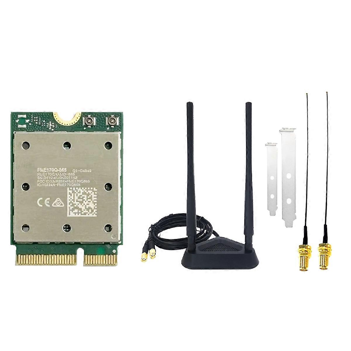WiFi7 QCNCM865 Bluetooth 5.4 Card 5800M Tri Band M.2 NGFF Adapter B