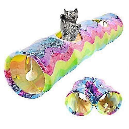Cat Toys Collapsible Plush Tunnel Pet Scratch Resistant Foldable Play Tube Toy