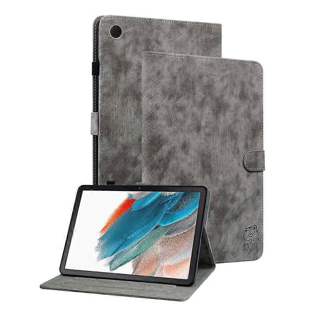 Compatible For Samsung Galaxy Tab A11 Case Tiger Imprint Anti-Scratch PU Leather Tablet Cover