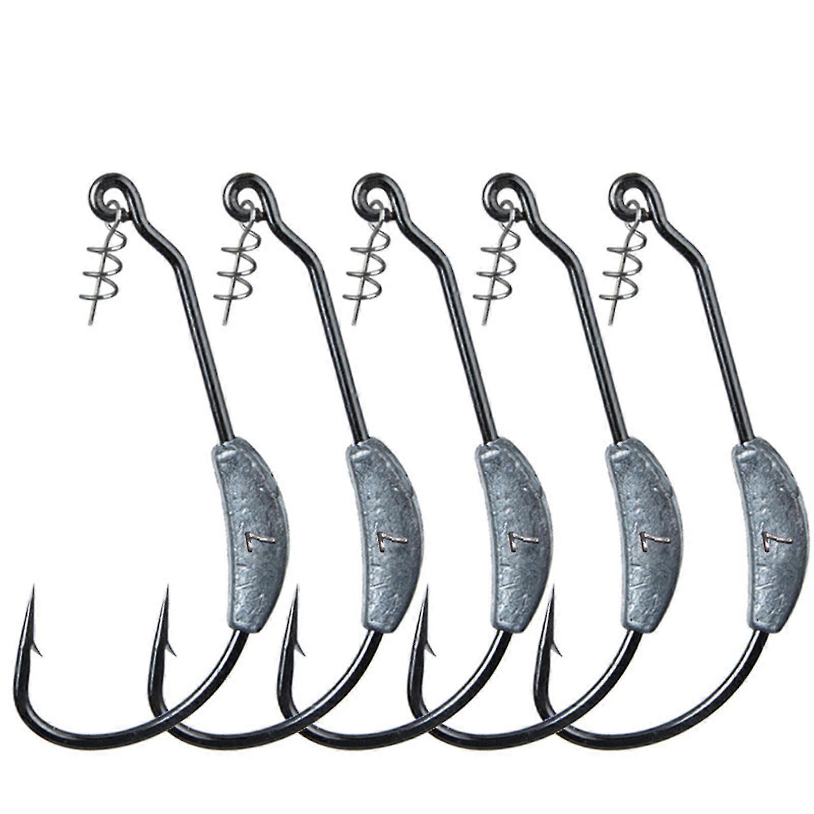 barbed jig hooks weighted fishing hooks for soft plastics