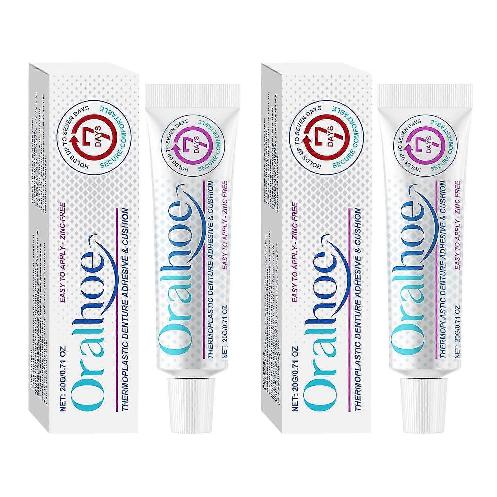 adhesive cream for dentures long holding thermoplastic