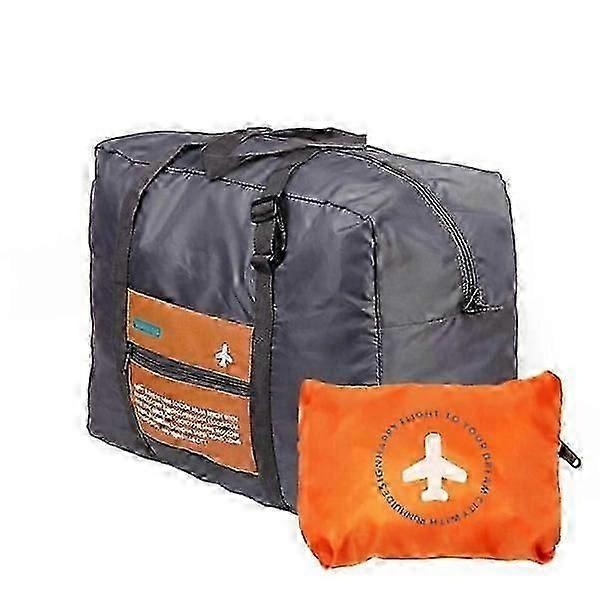 Foldable Duffel Bag with Storage Bag - Orange - KM