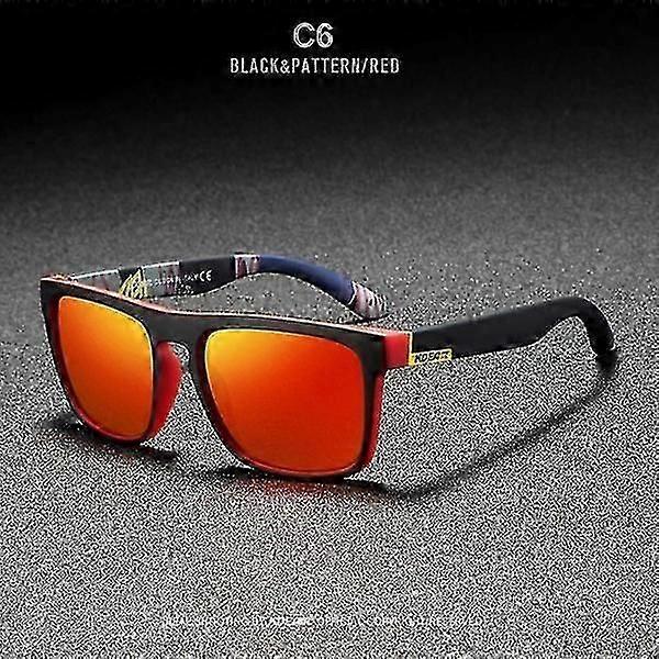 Occhiali da sole sportivi polarizzati Specchio Ultralight Uv400 Occhiali da sole Square C6