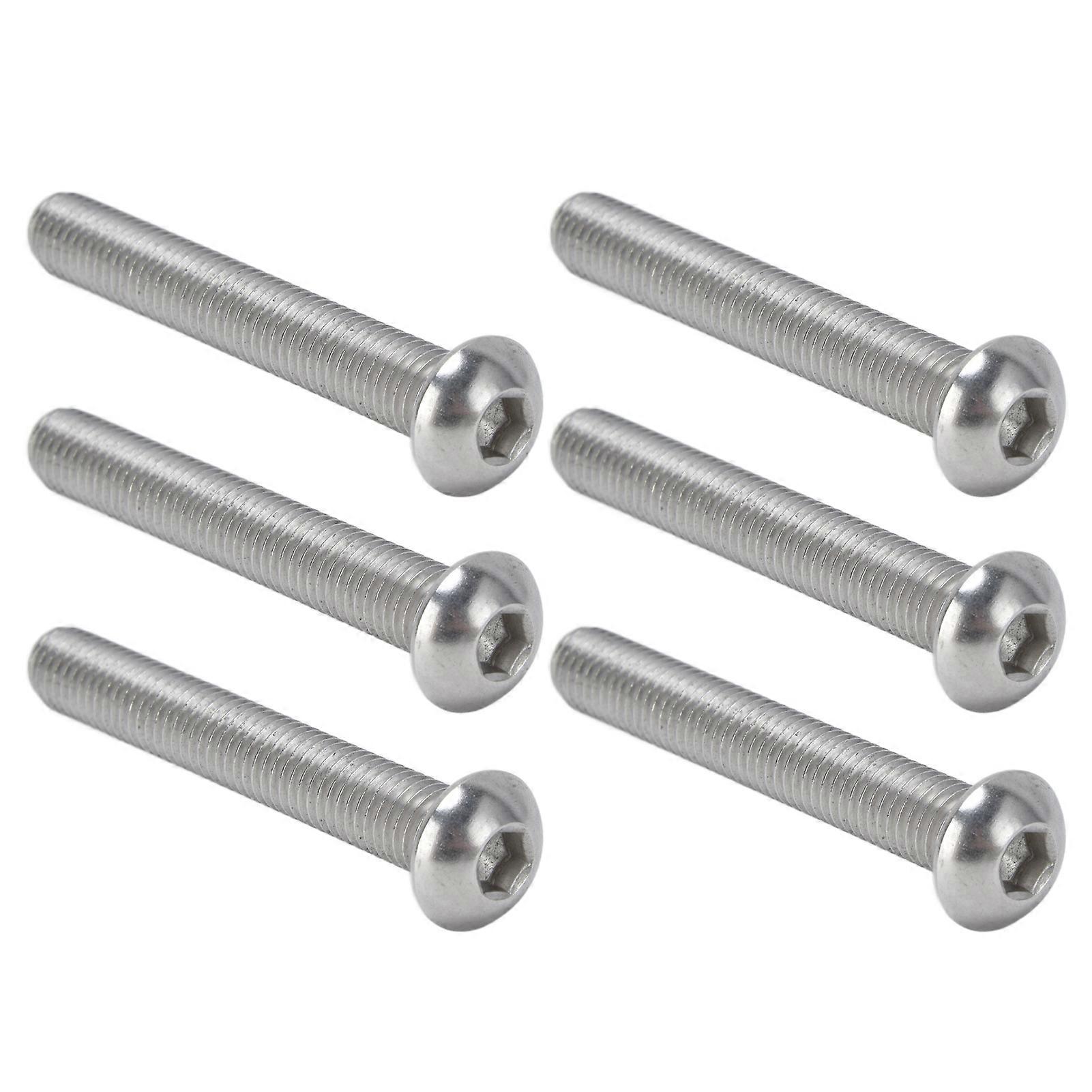 30Pcs M10x70 A2-70 Stainless Steel Hex Socket Button Head Screws