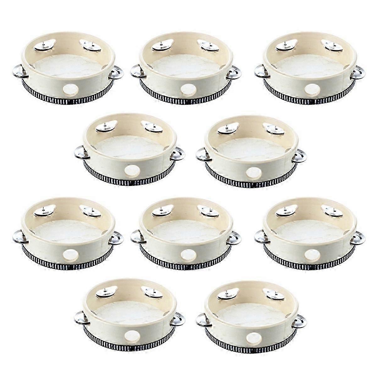 10 db zenei tamburin tamburin dob kerek ütőhangszer