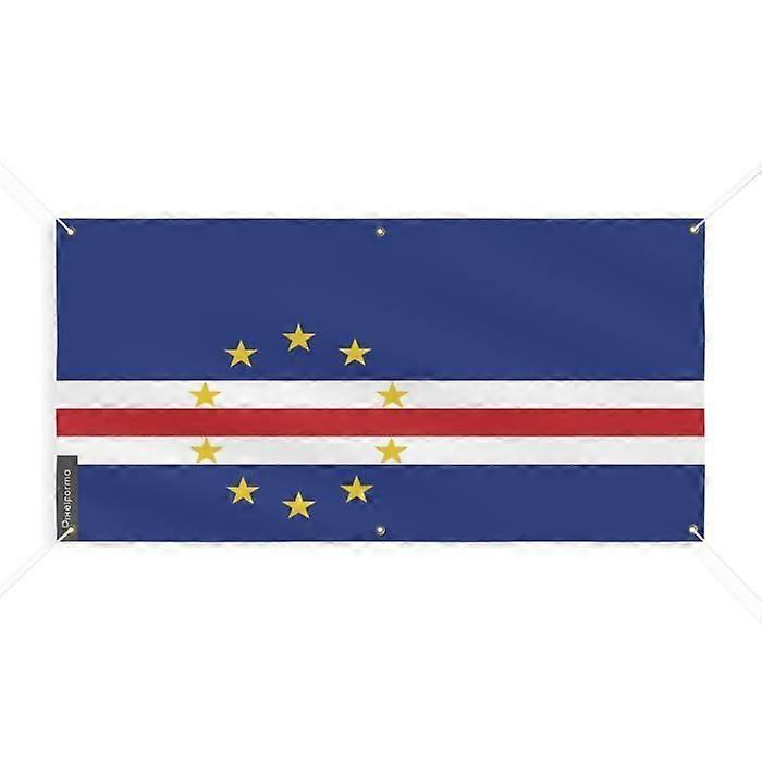 Cape Verde Flag Banner 6 Grommets 40x80cm Polyester