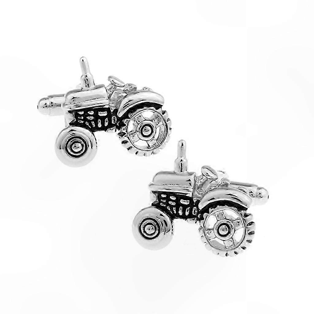 Silver Vintage Car and Tractor Cufflinks for Men