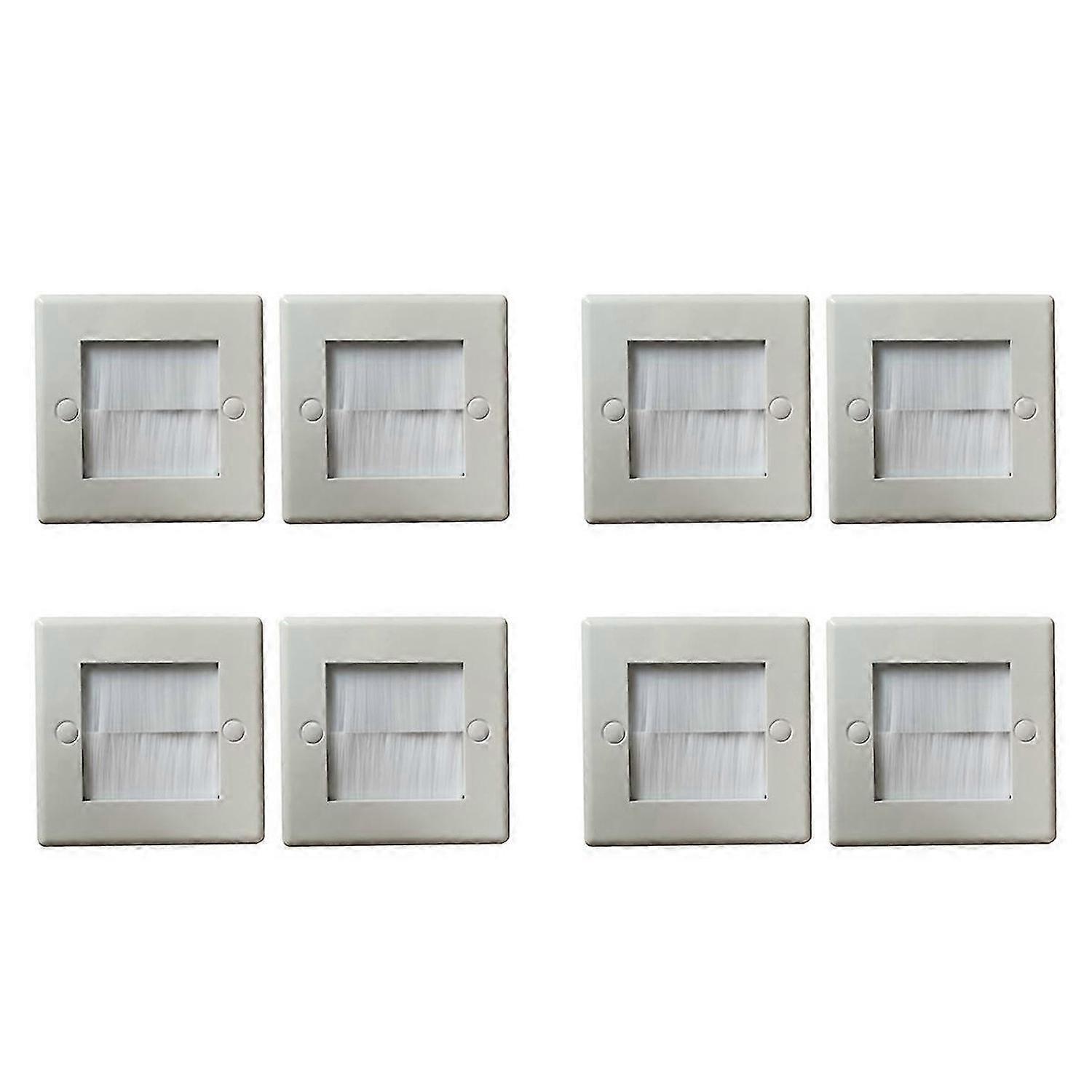 2Pcs Flush Brush Wall Plate White