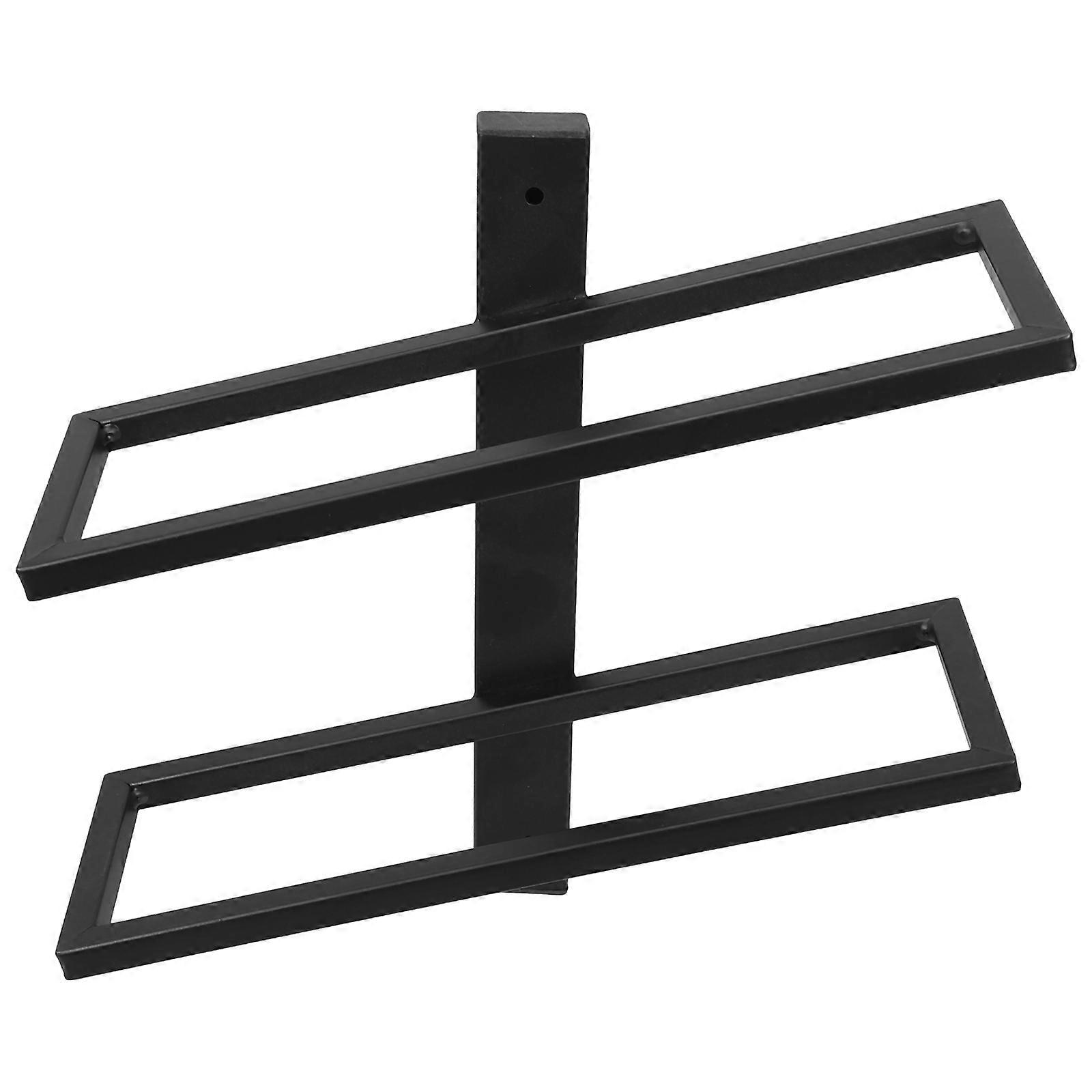 Wrought Iron Wall Mounted Wine Rack Metal Holder for Storage 2Pcs