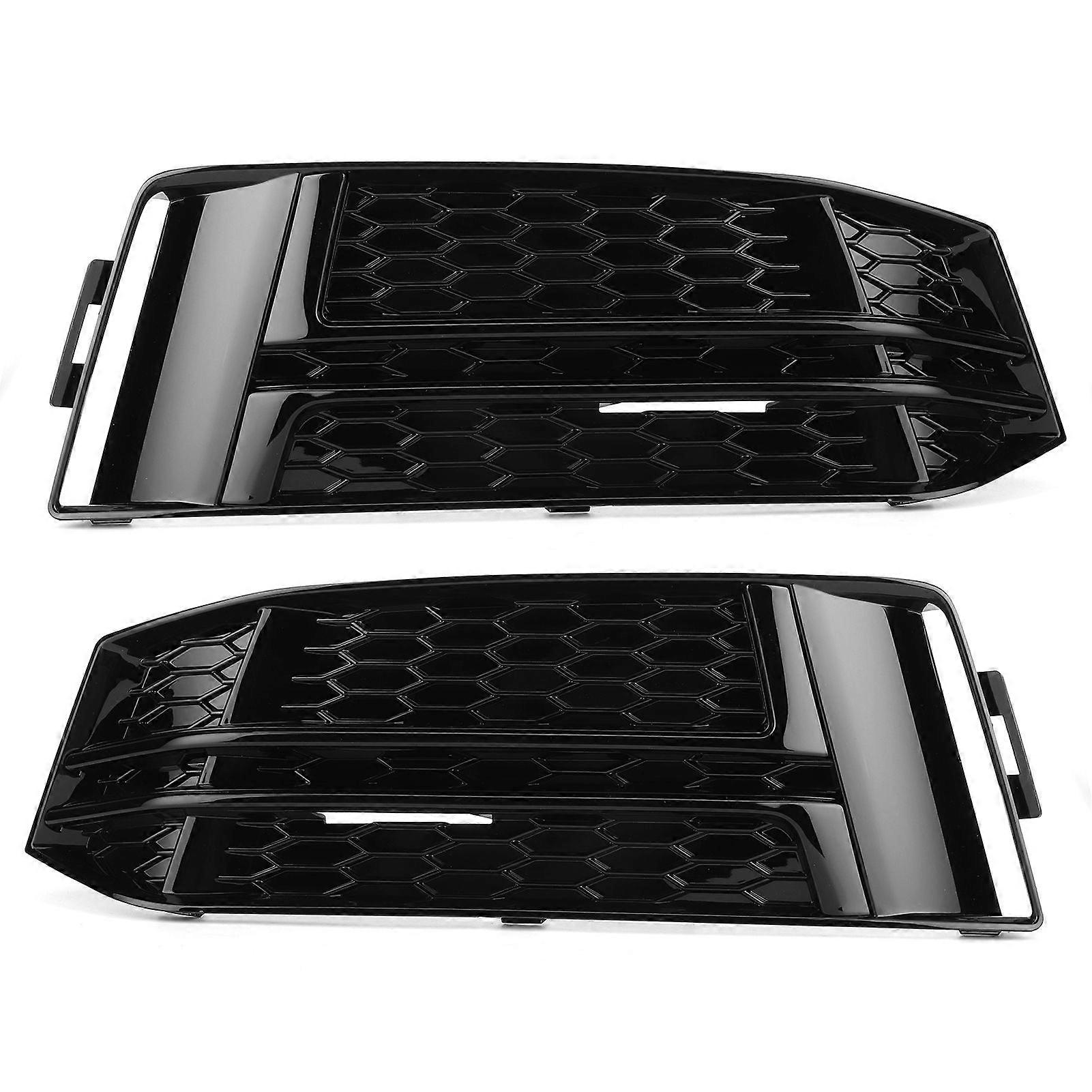 2pcs Front Bumper Lower Grille Glossy Black 8W0807681F Fit for A4 S4 B9 2016-2018