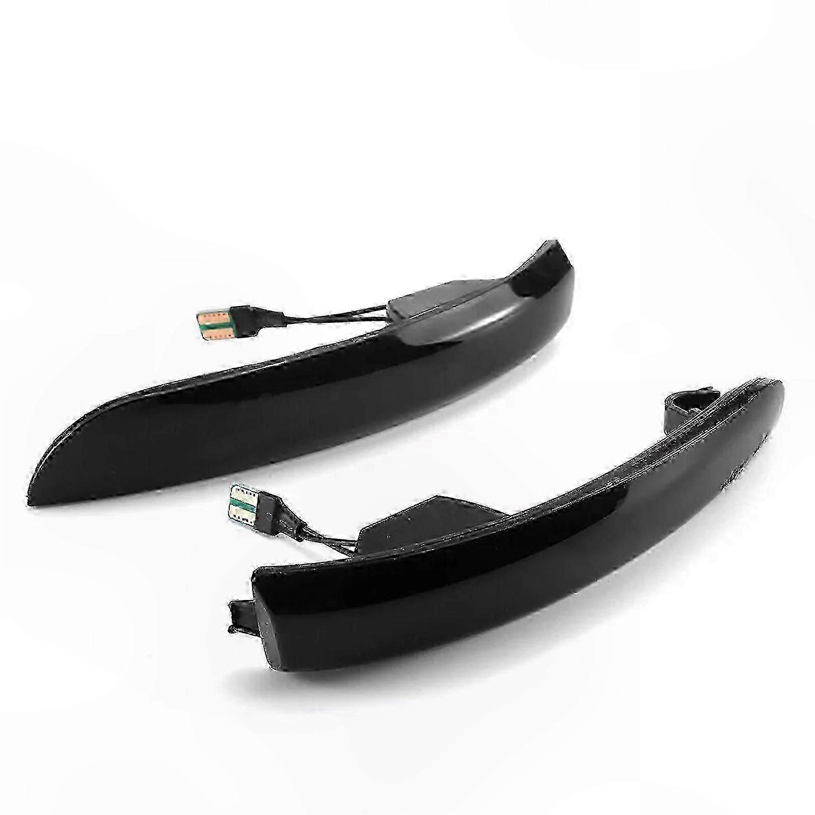 Amber LED Turn Signal Lights for Ford Focus 3 MK3 2012-2018, Smoked Housing Side Mirror Indicators