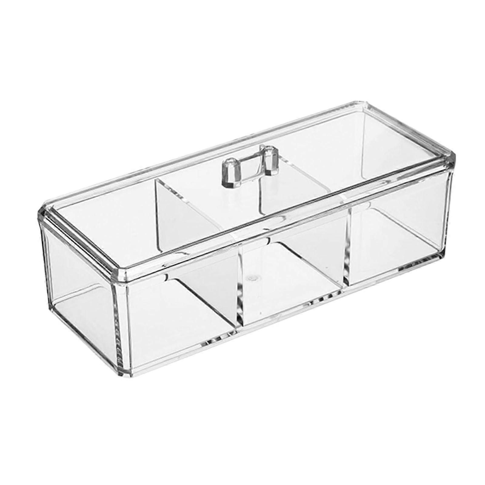 Acrylic Stackable Food Storage Container Transparent Tea Bag Organizer With Lid One Size Clear