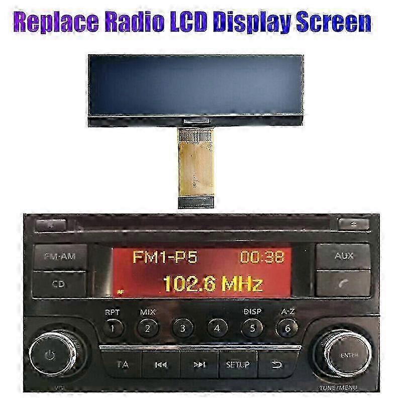 CD Player FM Radio Pixel Replace LCD Display Screen for Nissan Juke Qashqai X-Trail Frontier Note Navara Suzuki Equator