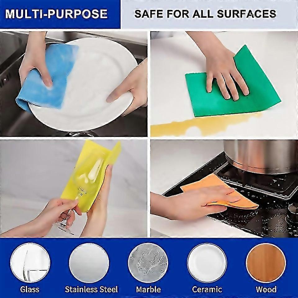 For Reusable Dish Cloths Cellulose For Kitchen 10 Pack Multi Colors