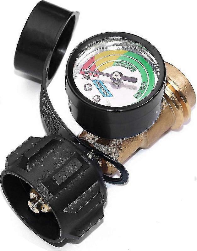 Propane Tank Gauge Level Indicator Lp Gas Pressure Meter Color Coded Universal For Cylinder, Bbq Gas Grill, Rv Camper, Heater And More Appliances