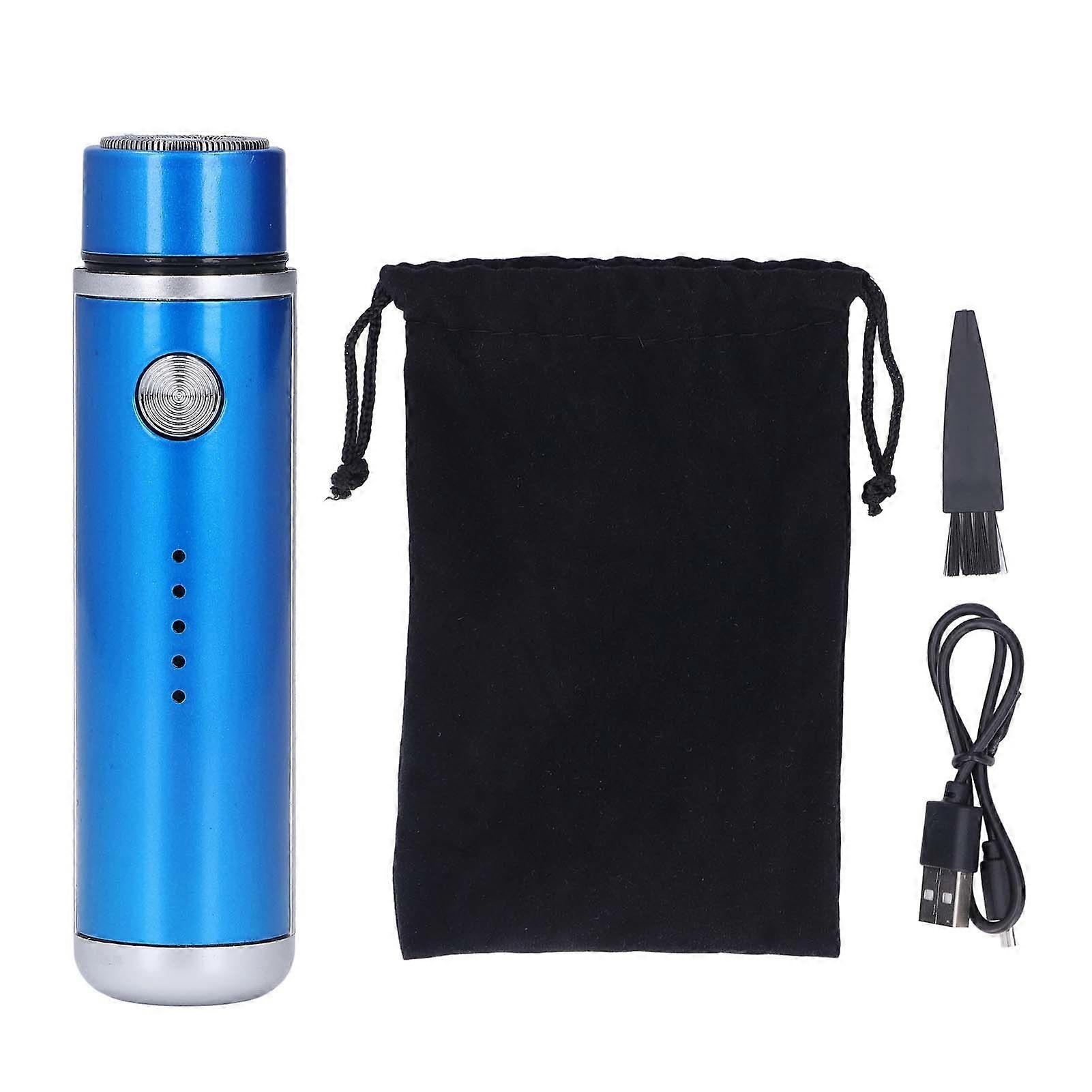 Portable Electric Shaver Mini Electric Razor USB Rechargeable Shaving Machine for Men Women TravelBlue