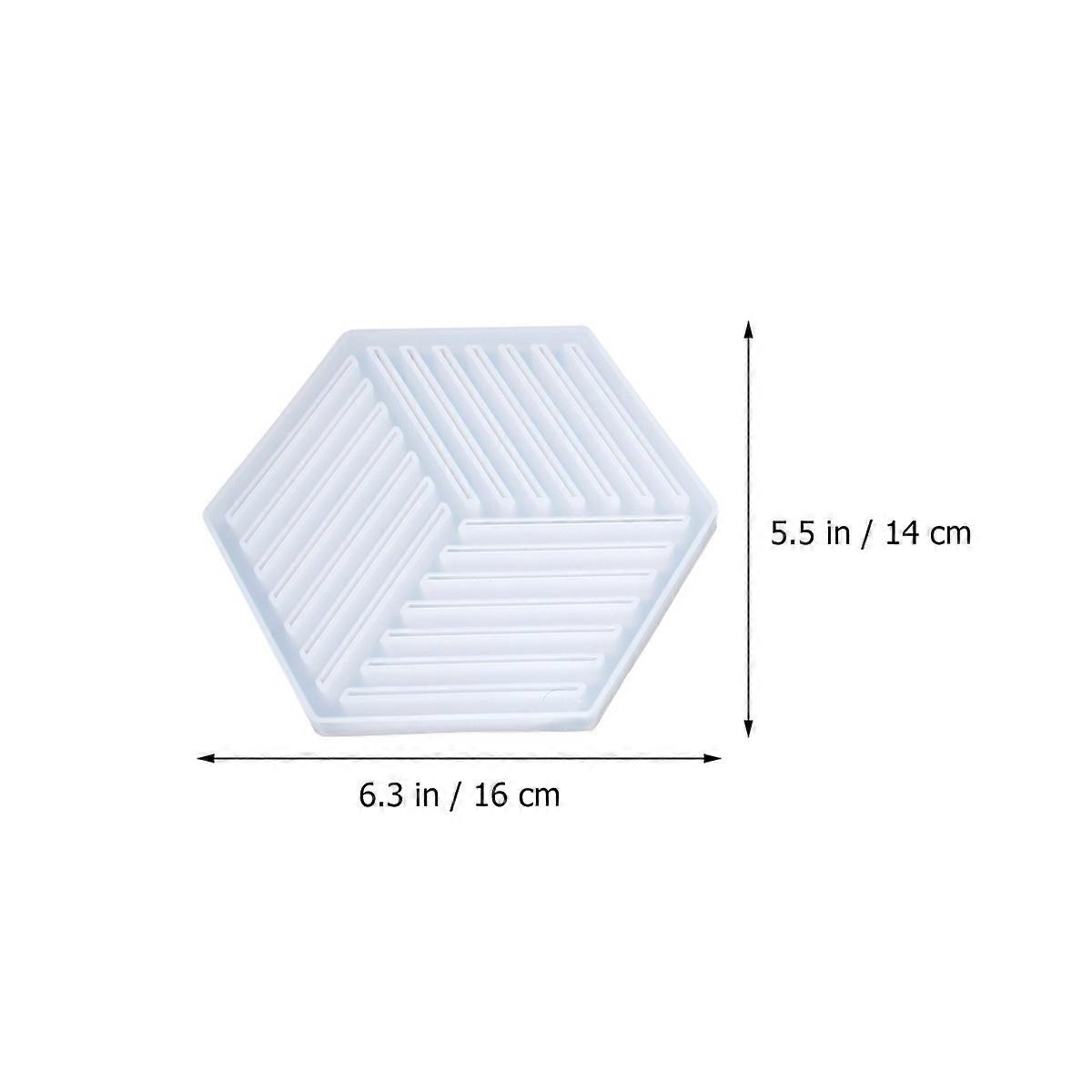 Hexagon Silicone Coaster Mold for DIY Crystal Epoxy 2Pcs Baking Craft