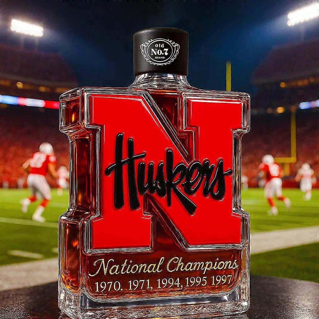 Longhorns Whiskey Bottle Cornhuskers commemorative decanter whiskey bottle