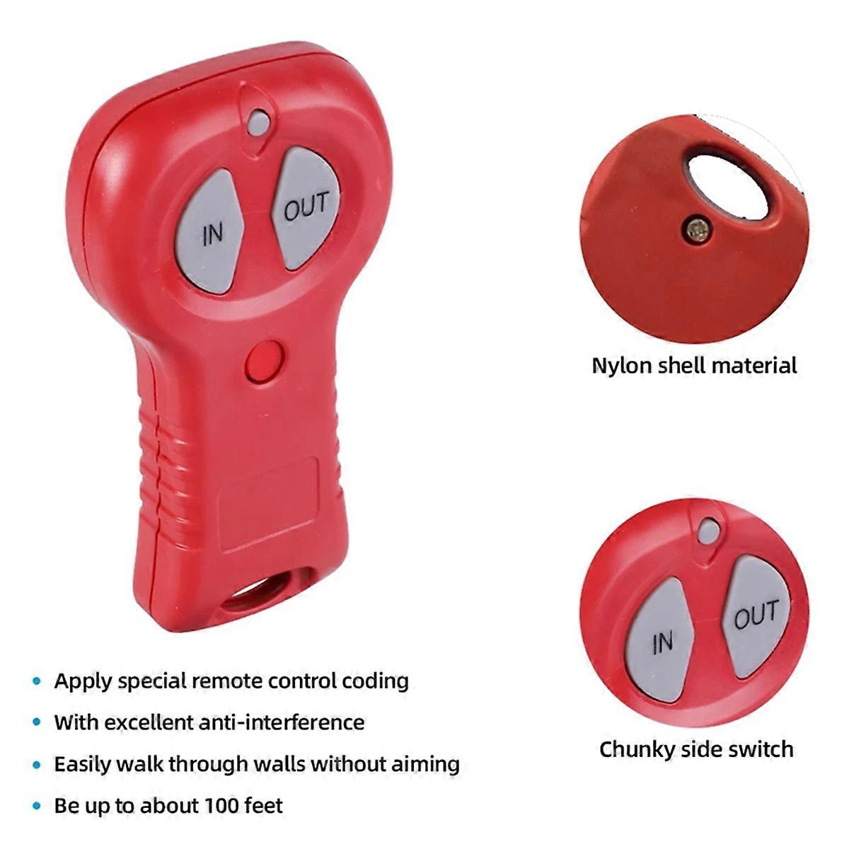 12V 24V Wireless Winch Remote Control Set Electric Winch Control Kit Winch Remote Receiver for Off-R