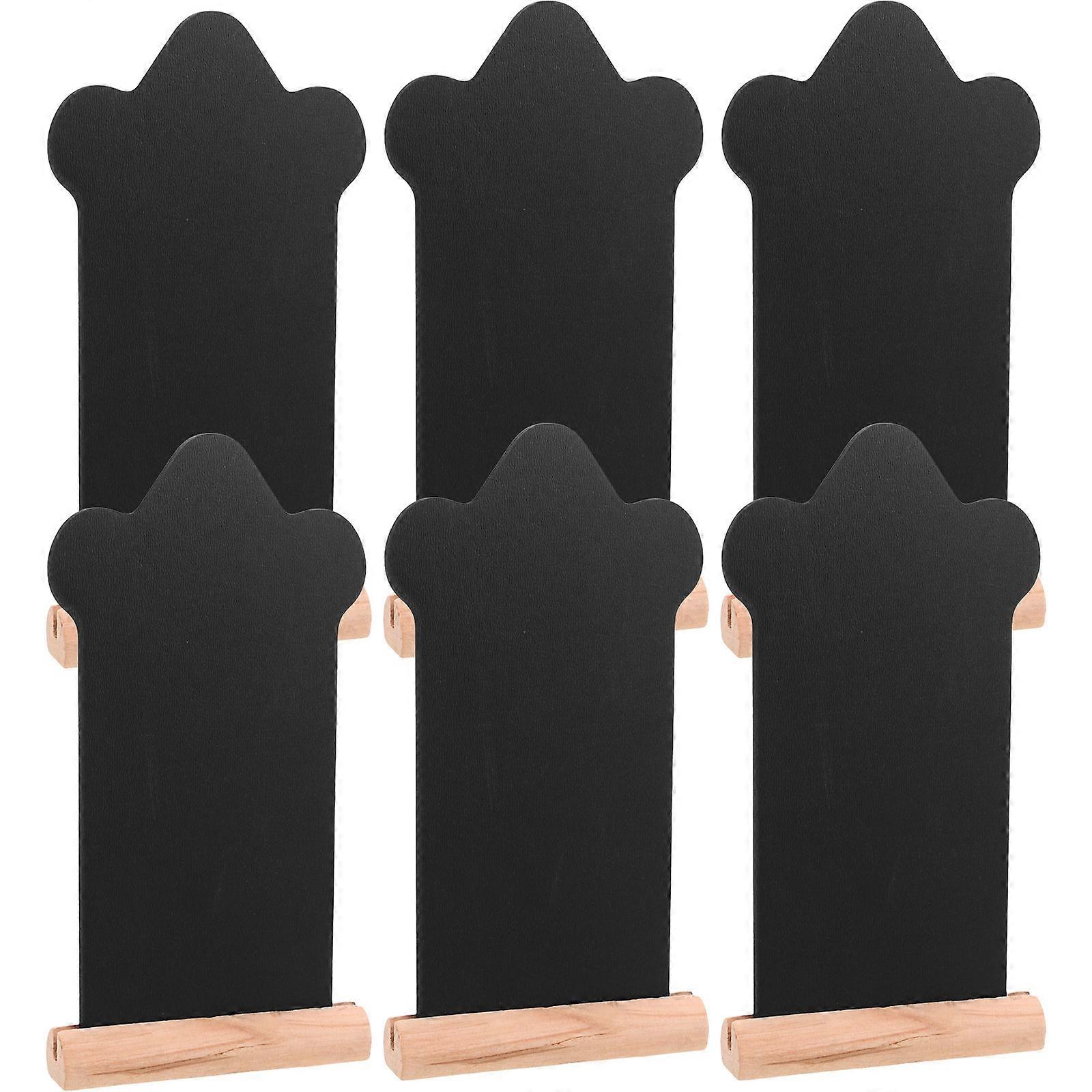 Tabletop Chalkboard Display Rectangular Sign for Restaurant Office Reminder Menu Display 6Pcs