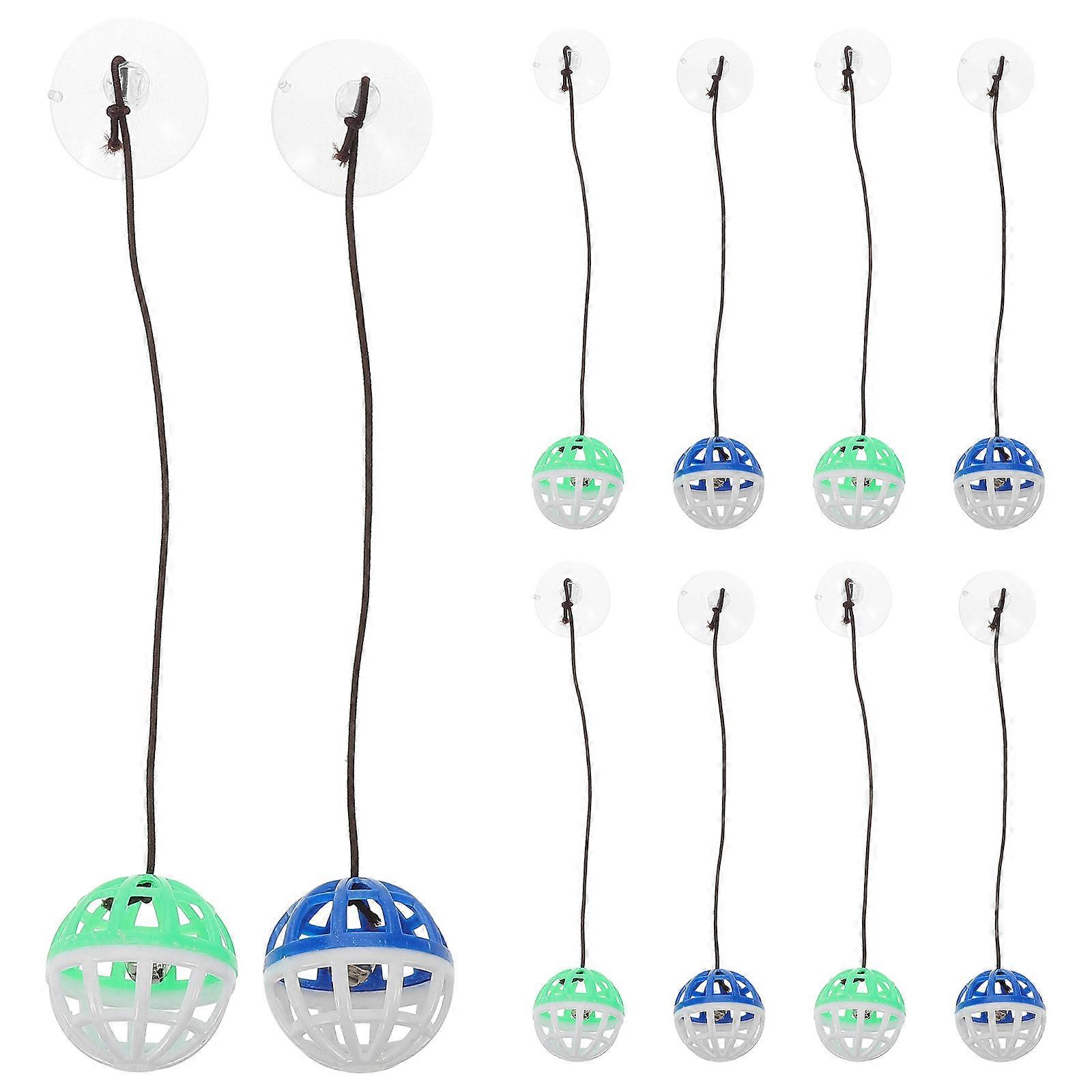 Indoor Cat Plaything 30 Pcs Creative Shape Bell Toy Assorted Color Suction Cup Design for Cats
