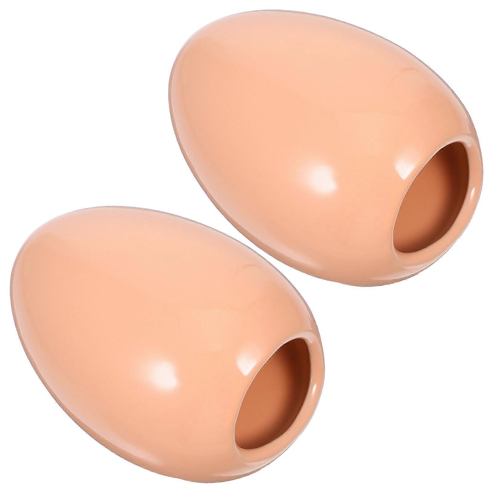 Pet Cooling House Ceramic Hamster Nest for Small Animals 2Pcs