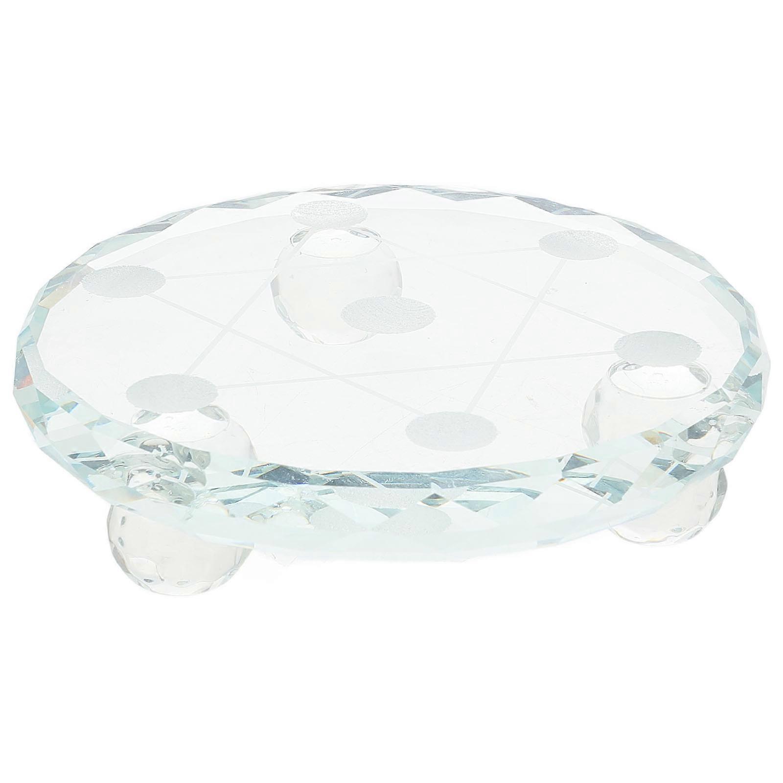 Crystal Display Stand 5Pcs Transparent Base For Mineral Stones Home Decoration 10X10X3CM
