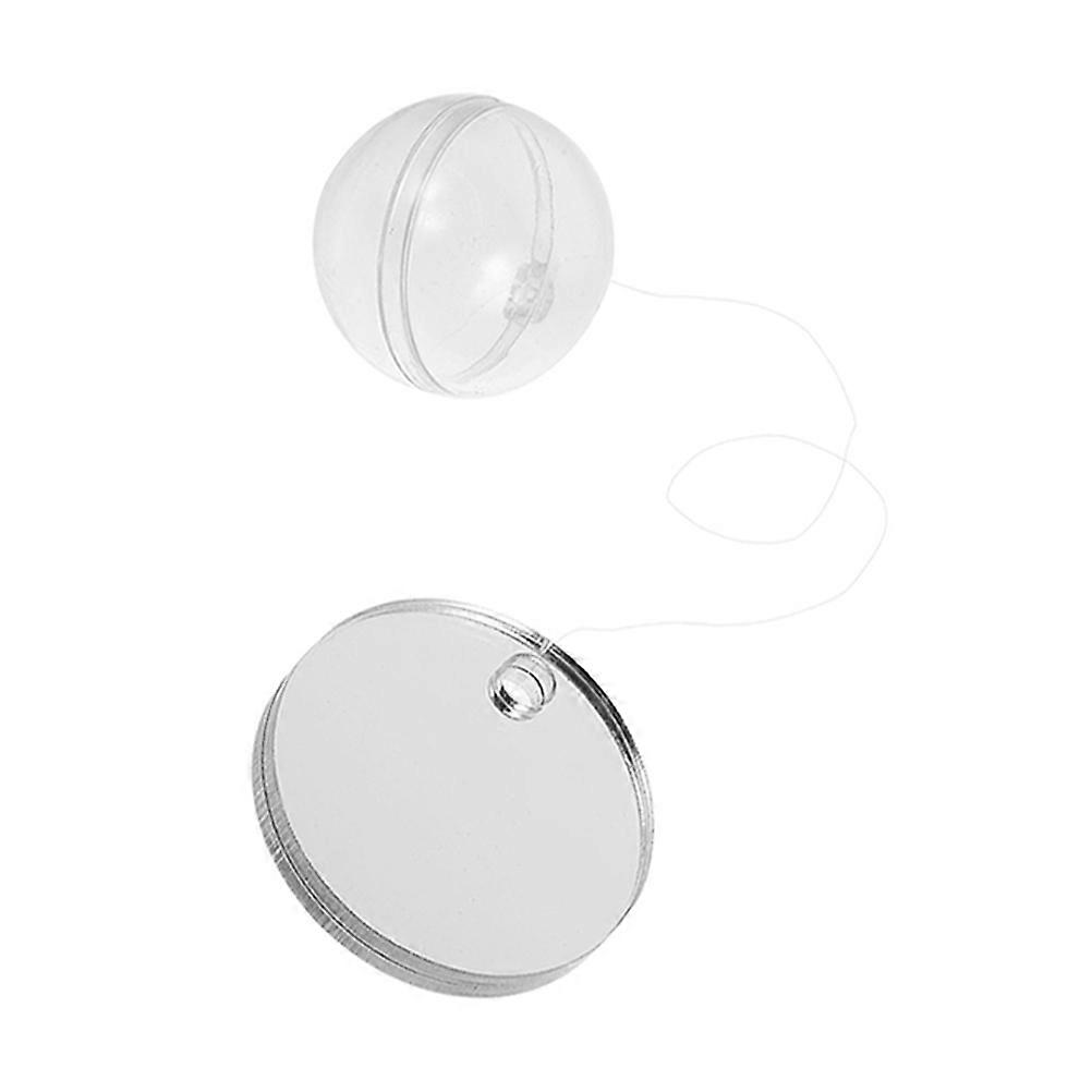 Aquarium Exercise Mirror Floating Ball Double-Sided White Promoting Active Lifestyle for Betta Fish Tank 1Pcs