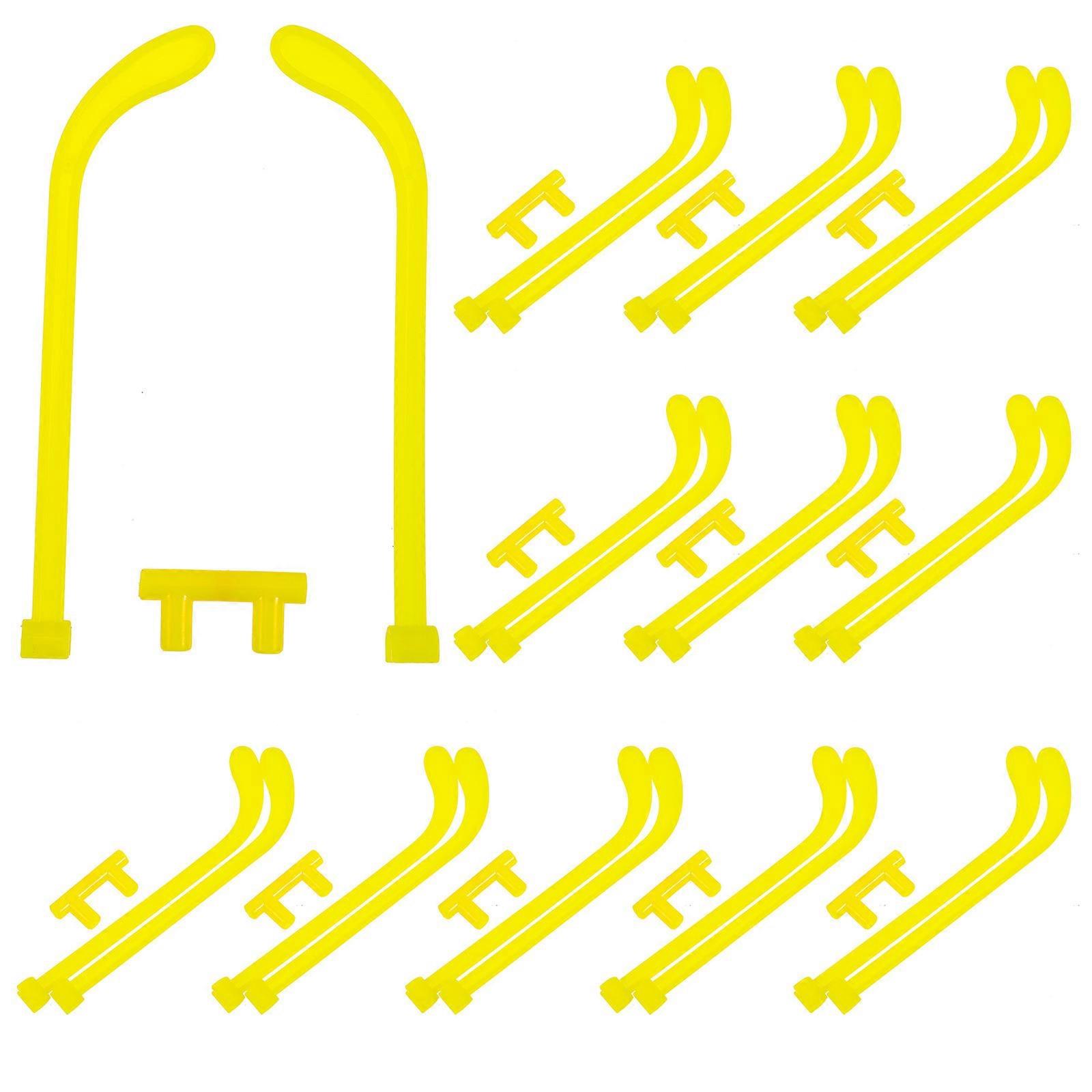 Glow In The Dark Glasses Temples 120 Sets Comfortable Replacement For People Who Wear Glasses Yellow Ergonomic Design