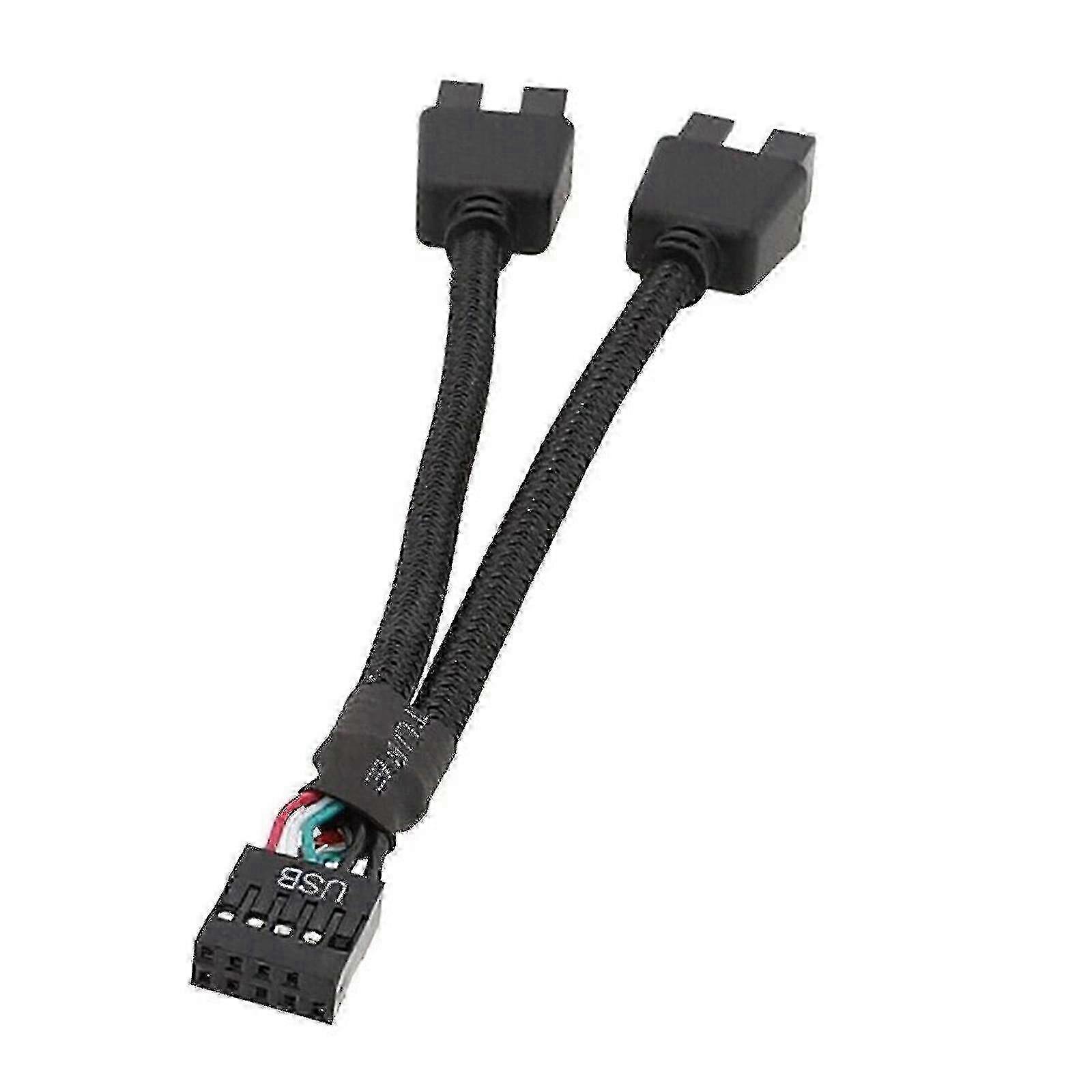 USB 2.0 9-Pin Header 1 to 2 Splitter Adapter Hub Extension Converter