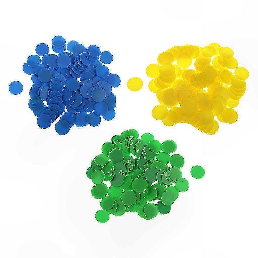 Opaque Plastic Counters for Board Games and Educational Activities, 300 Pieces