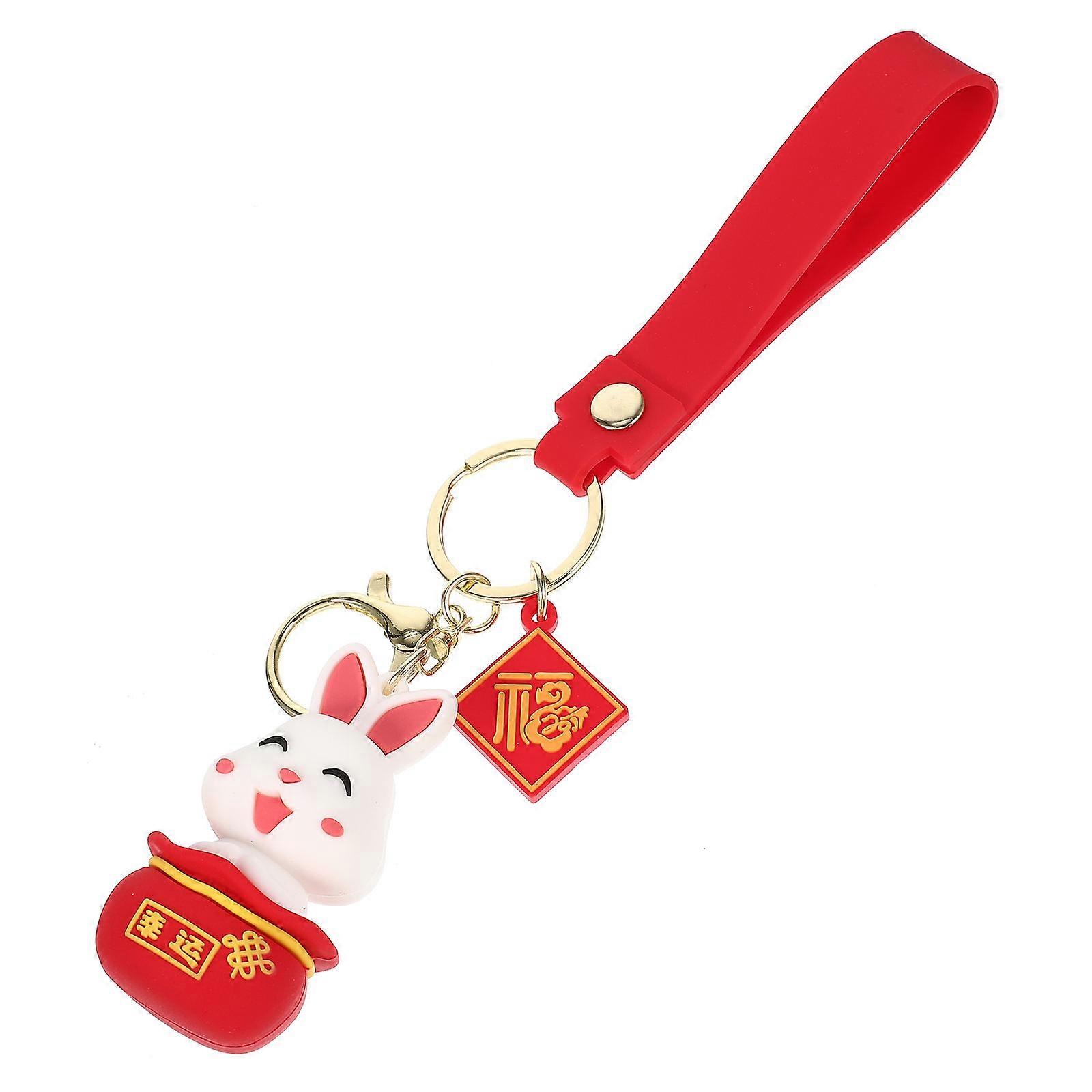 5Pcs Adorable Bunny Keychain For Everyday Use Decorative Bag Supplies In Unique Rabbit Shape