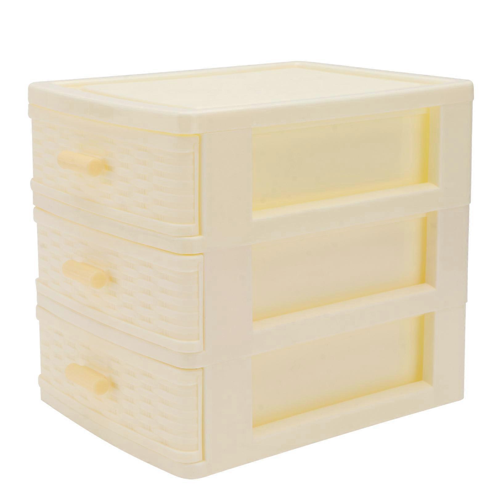 Desktop Organizer Jewelry Case Drawer Type for 2Pcs Makeup Storage