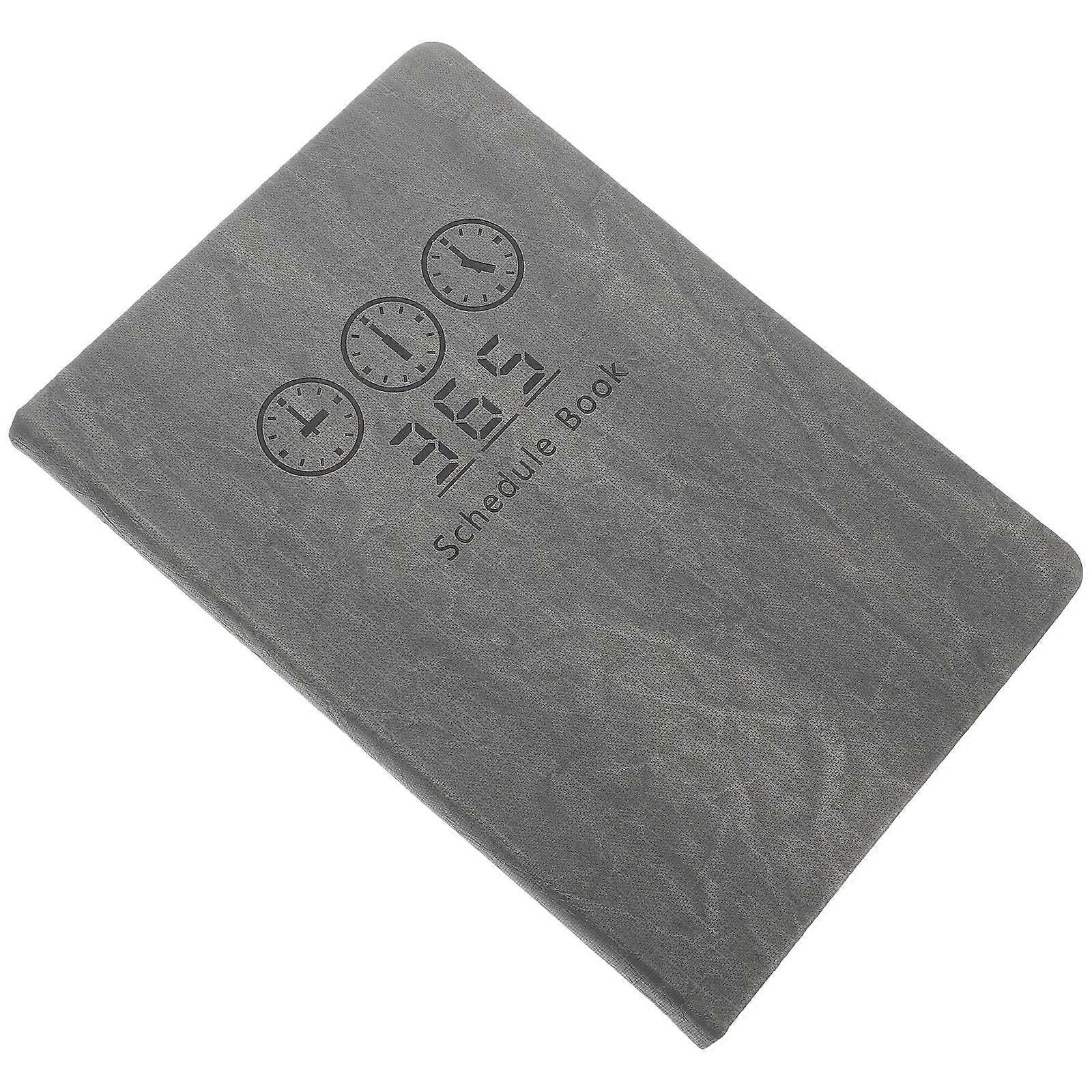 Daily Planner Notebook for 2024 to Do Schedule 2Pcs Grey Paper Notepad