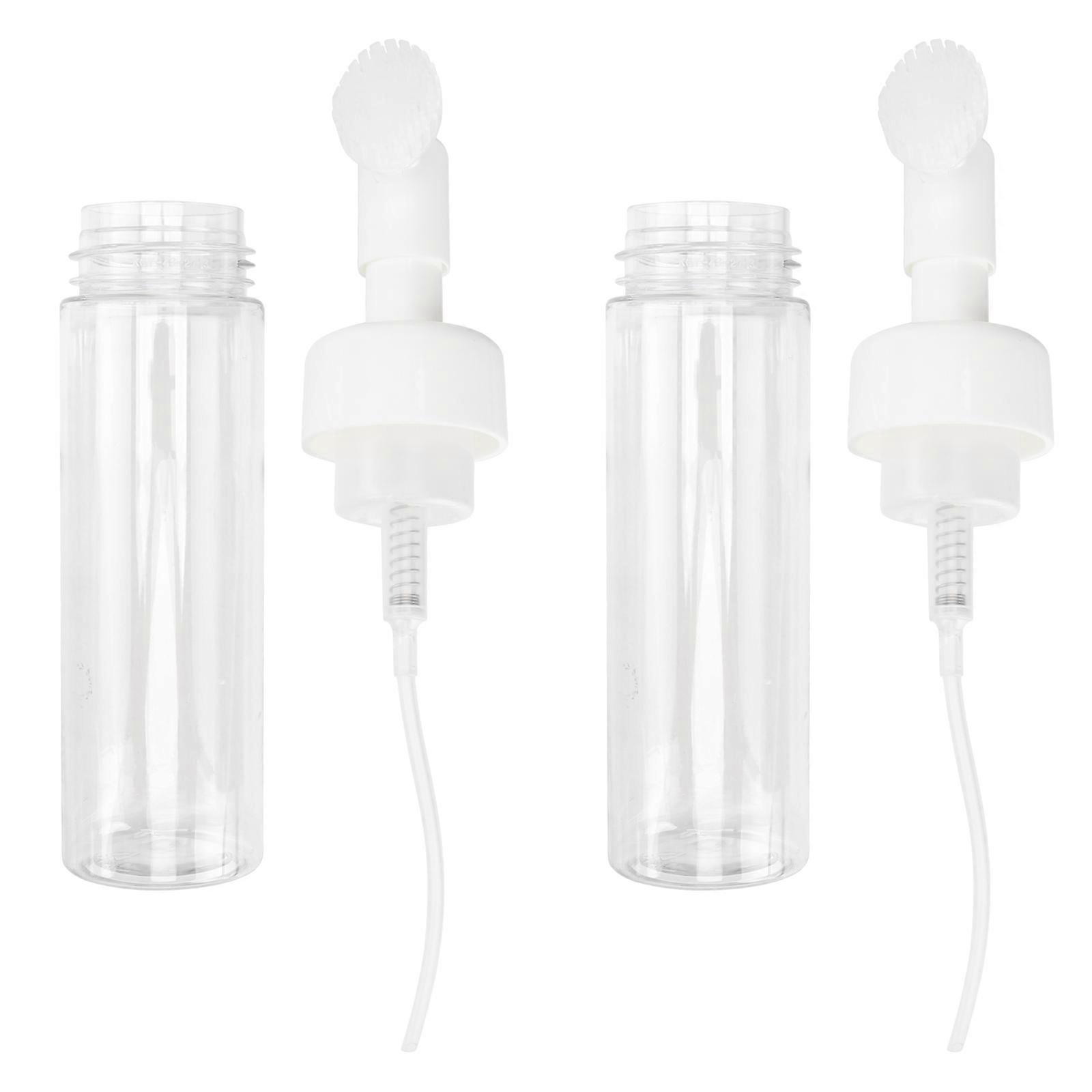 Portable Foaming Bottle Transparent Brush for Storage 6Pcs