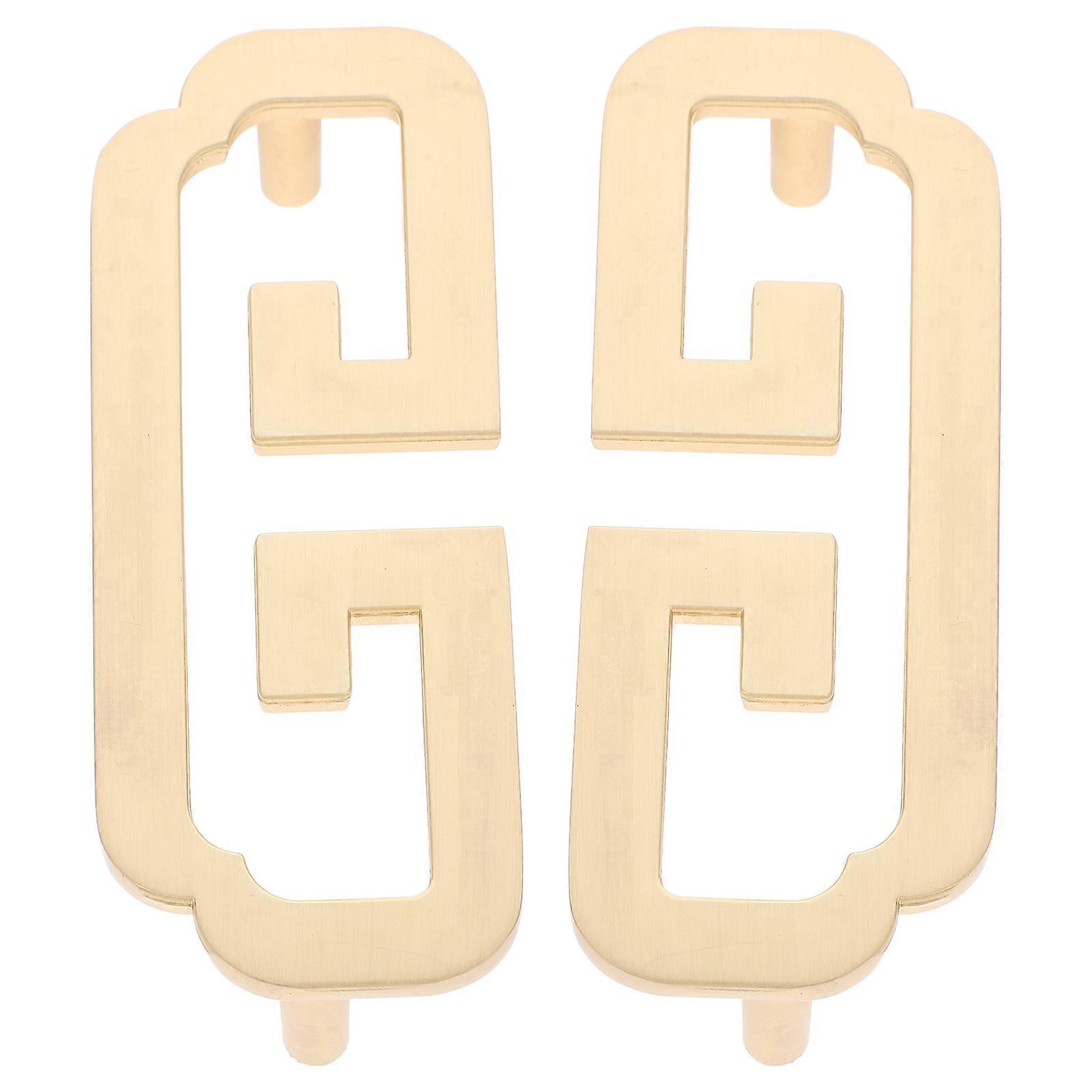 Half-Moon Cabinet Handles Zinc Alloy Pulls for Dressers 10Pcs Golden Finish