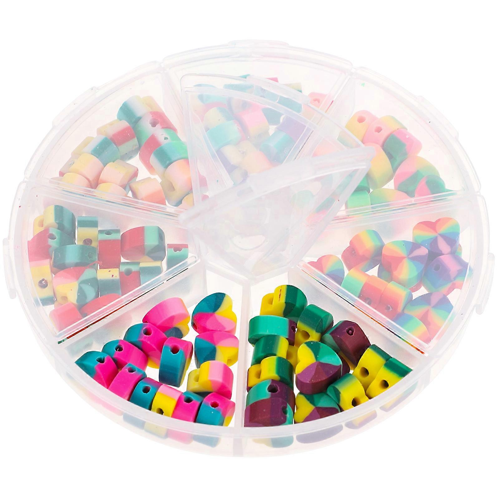 Heart Beads Polymer Beads for Bracelet Making 2 Boxes