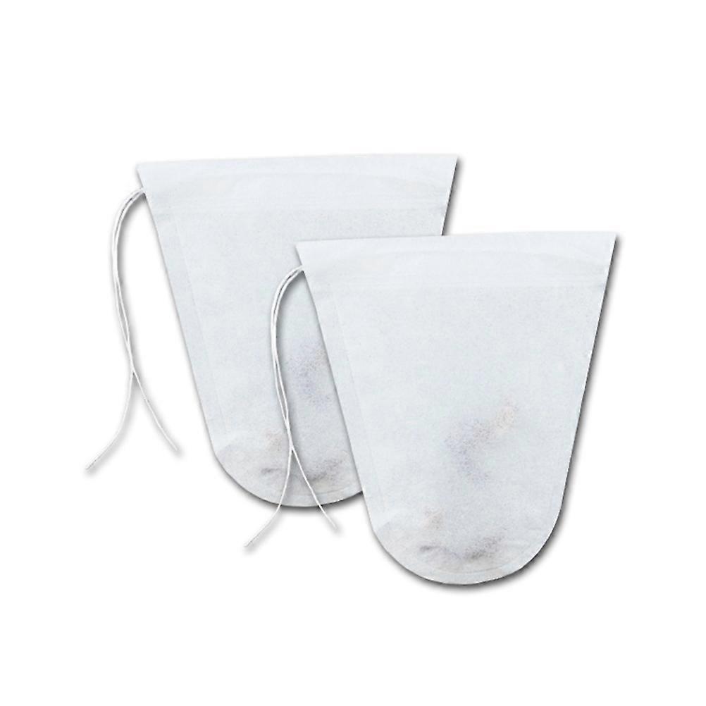White Paper Tea Bags Disposable Drawstring Tea Filter Bags 100Pcs