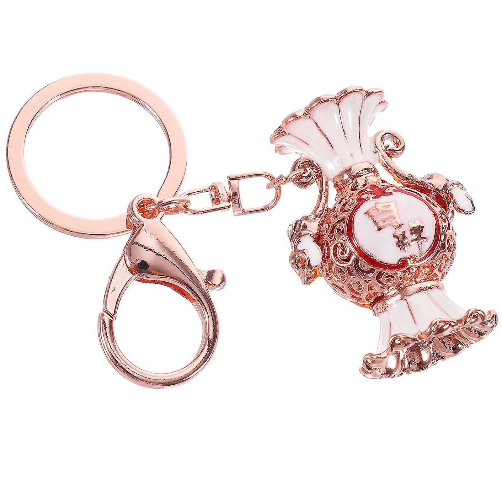 Vase Wallet Keychain Metal Creative Keychain Decoration 3Pcs for Keys