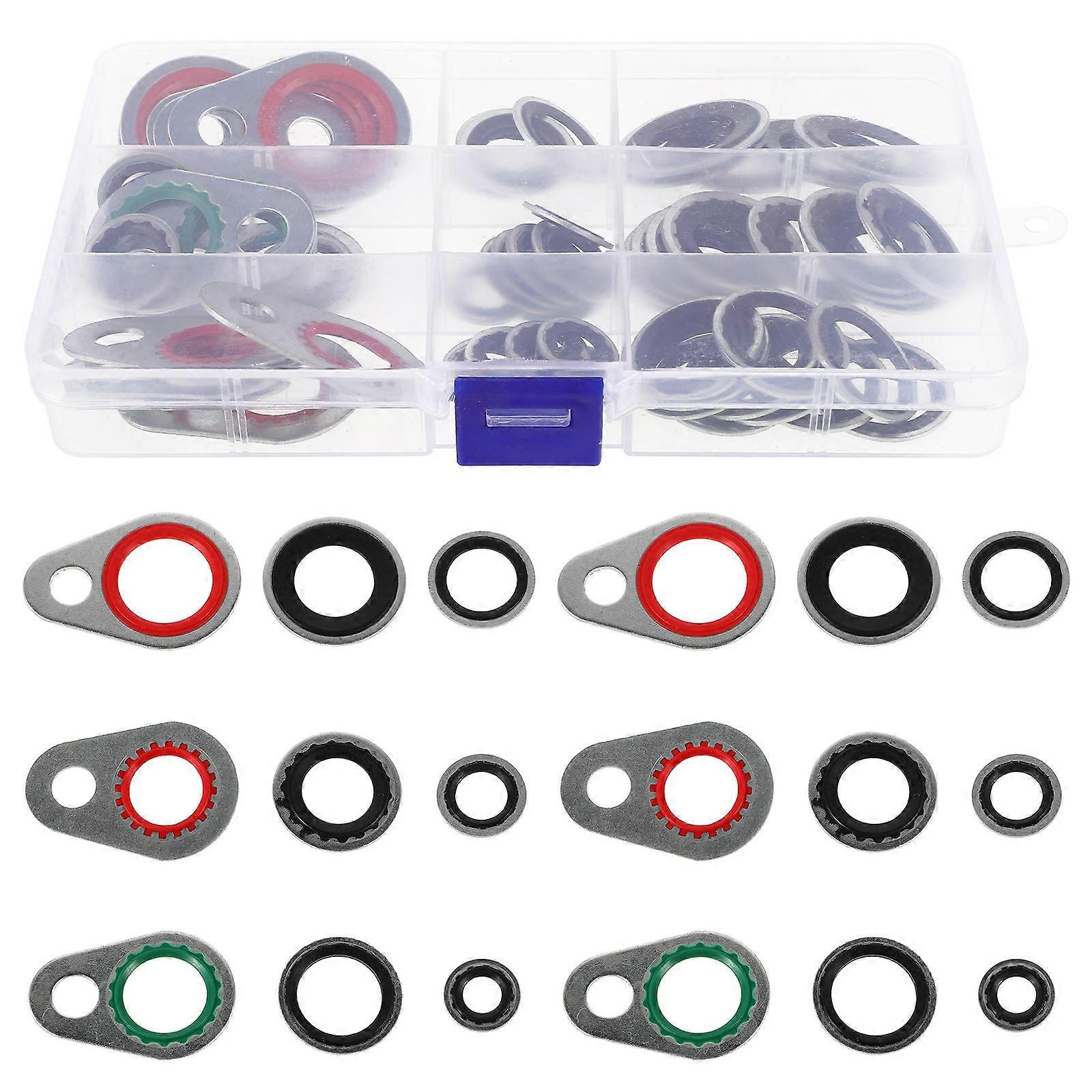 Air Conditioning Compressor Seal Kit with 2Sets of Automotive Replacement Rings