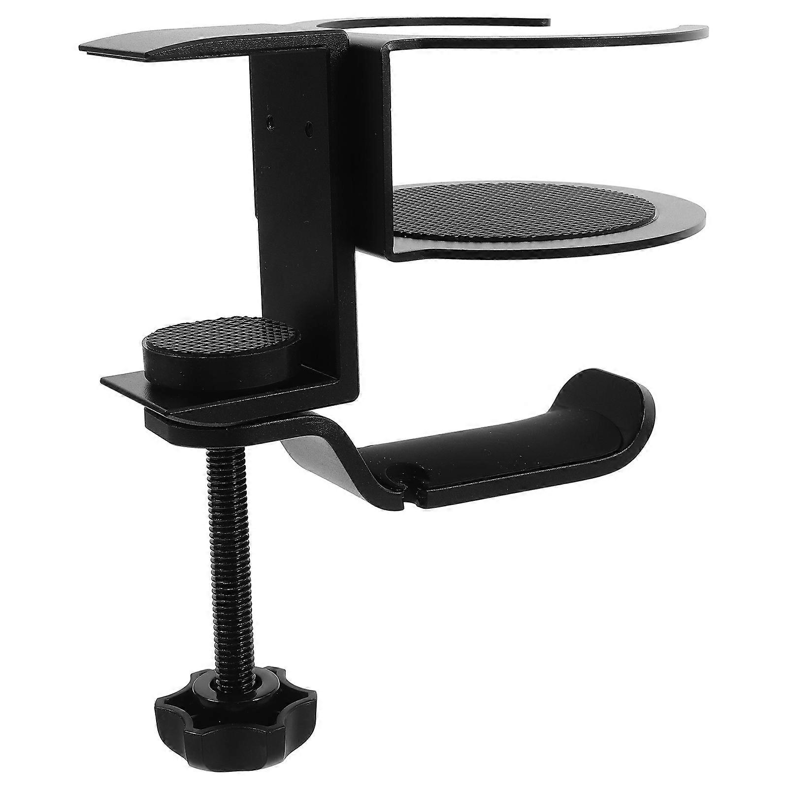 Desk Drink Holder Clamp with Headphone Stand for Pc Use 2Pcs