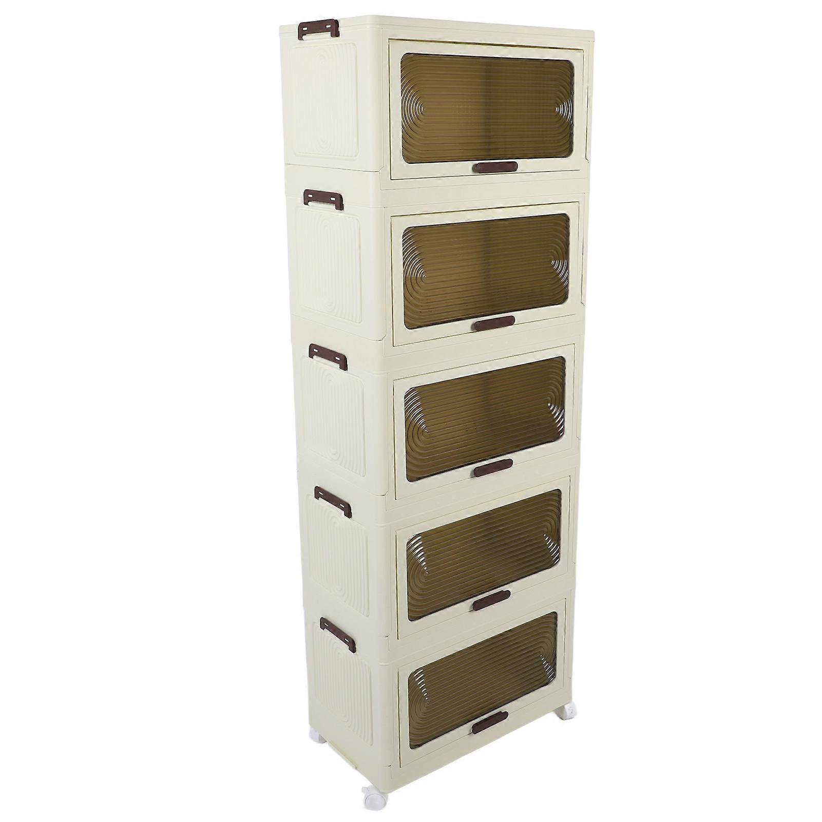 57cm Foldable Stackable Storage Box 5 Layers Large Capacity