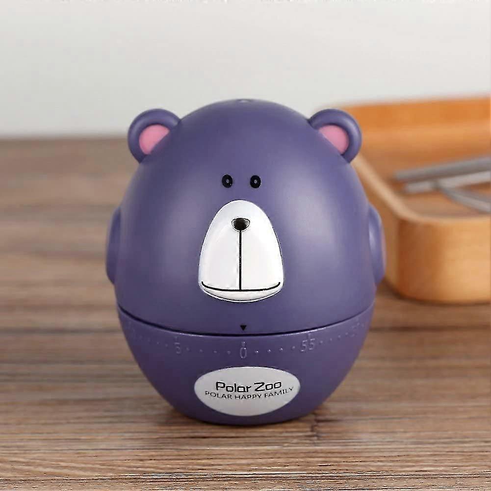 Student 55 Minute Cute Plastic Mechanical Kitchen Timer, Purple