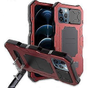 Compatible with iPhone 13 Pro  Waterproof Metal Case,Built in Screen Protector Heavy Duty Rugged Military Cover Kickstand Full Body Camera Lens Protec